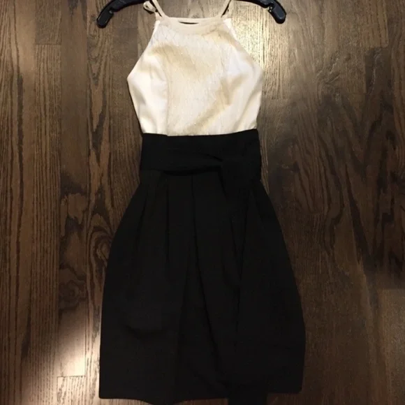 white christmas dresses Leather Tweed Dress Black/White / 10 main image 0